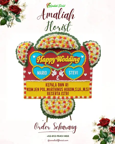 Papan Bunga Pernikahan Laksamana